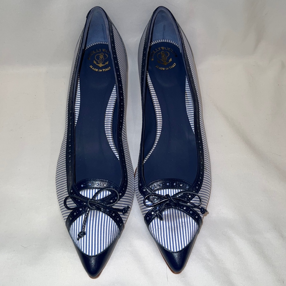 Hollywould kitten heel stripe flats